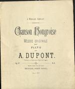 Chanson hongroise : melodie originale pour piano par A. Dupont, Professeur au Conservatoire Royal de Bruxelles. À Mademe Amelot. Op. 27